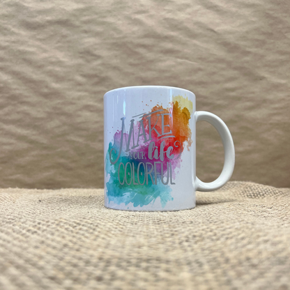 'Make Your Life Colorful' Colour-Changing Mug